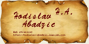 Hodislav Abadžić vizit kartica
